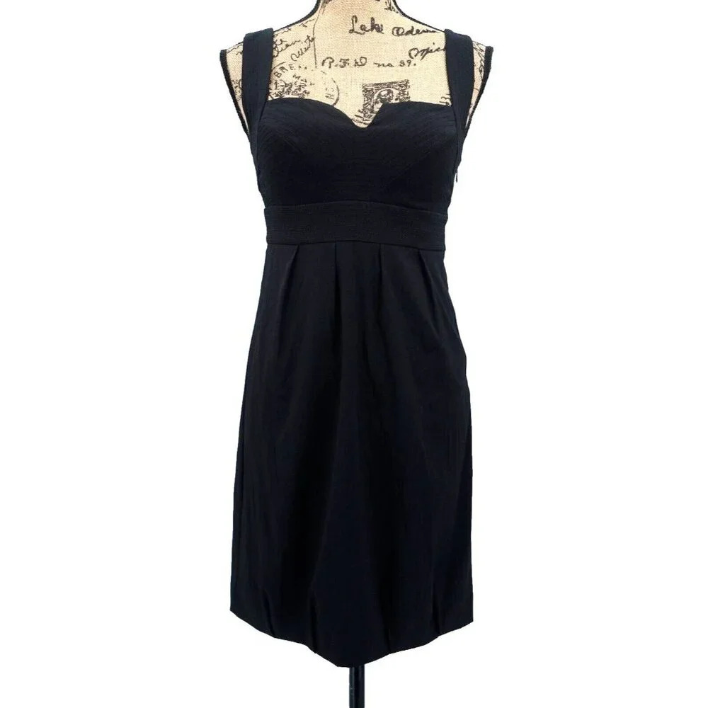 White House Black Market Dress Women 2 Black Lined Sleeveless‎ Party Festive